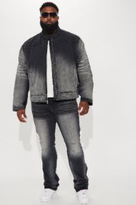 Held You Close Stacked Skinny Flare Jeans - Black Wash sold by Fashion Nova