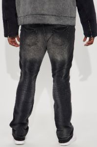 Held You Close Stacked Skinny Flare Jeans - Black Wash sold by Fashion Nova