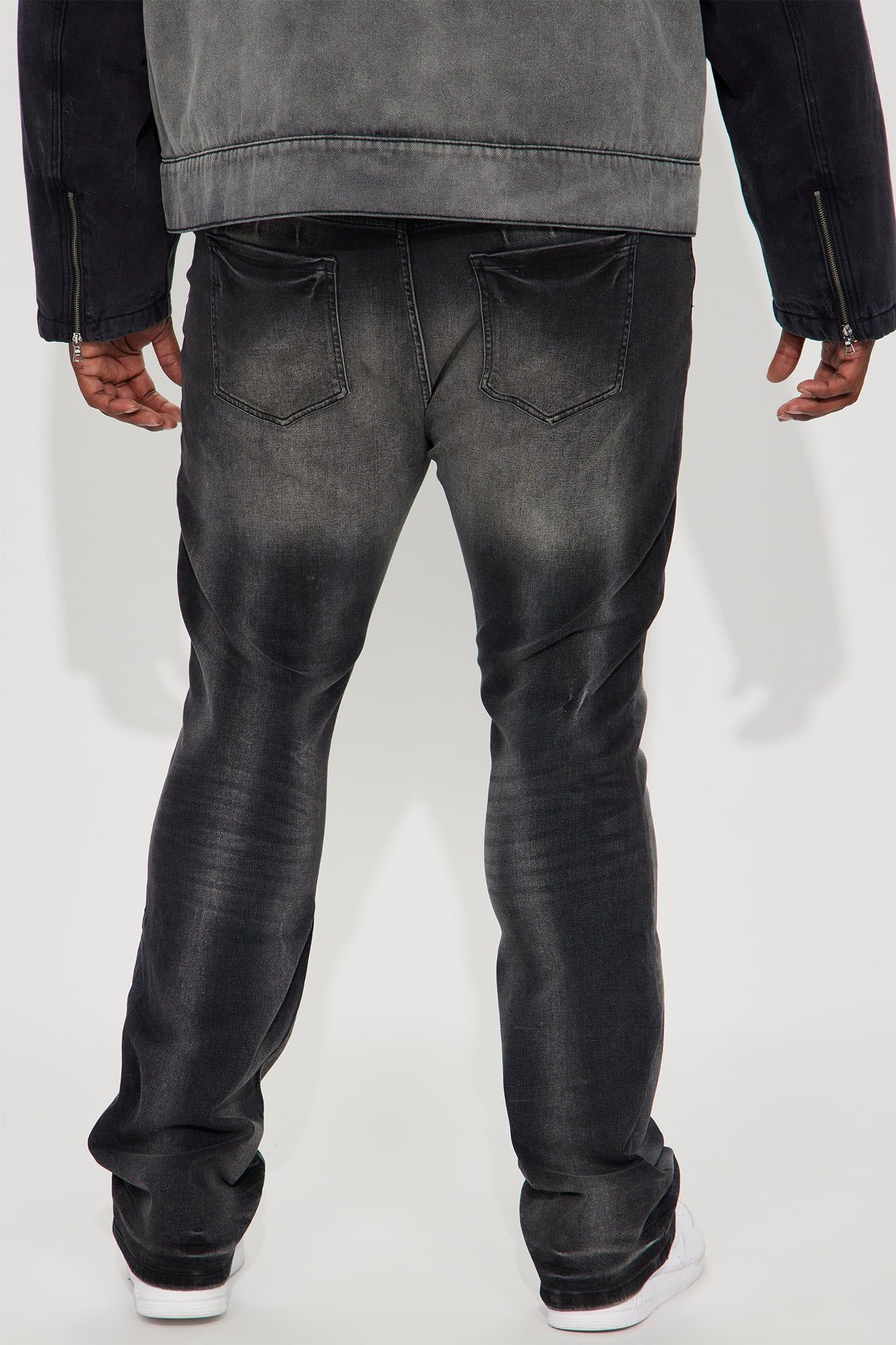 Held You Close Stacked Skinny Flare Jeans - Black Wash sold by Fashion Nova product image thumbnail 7