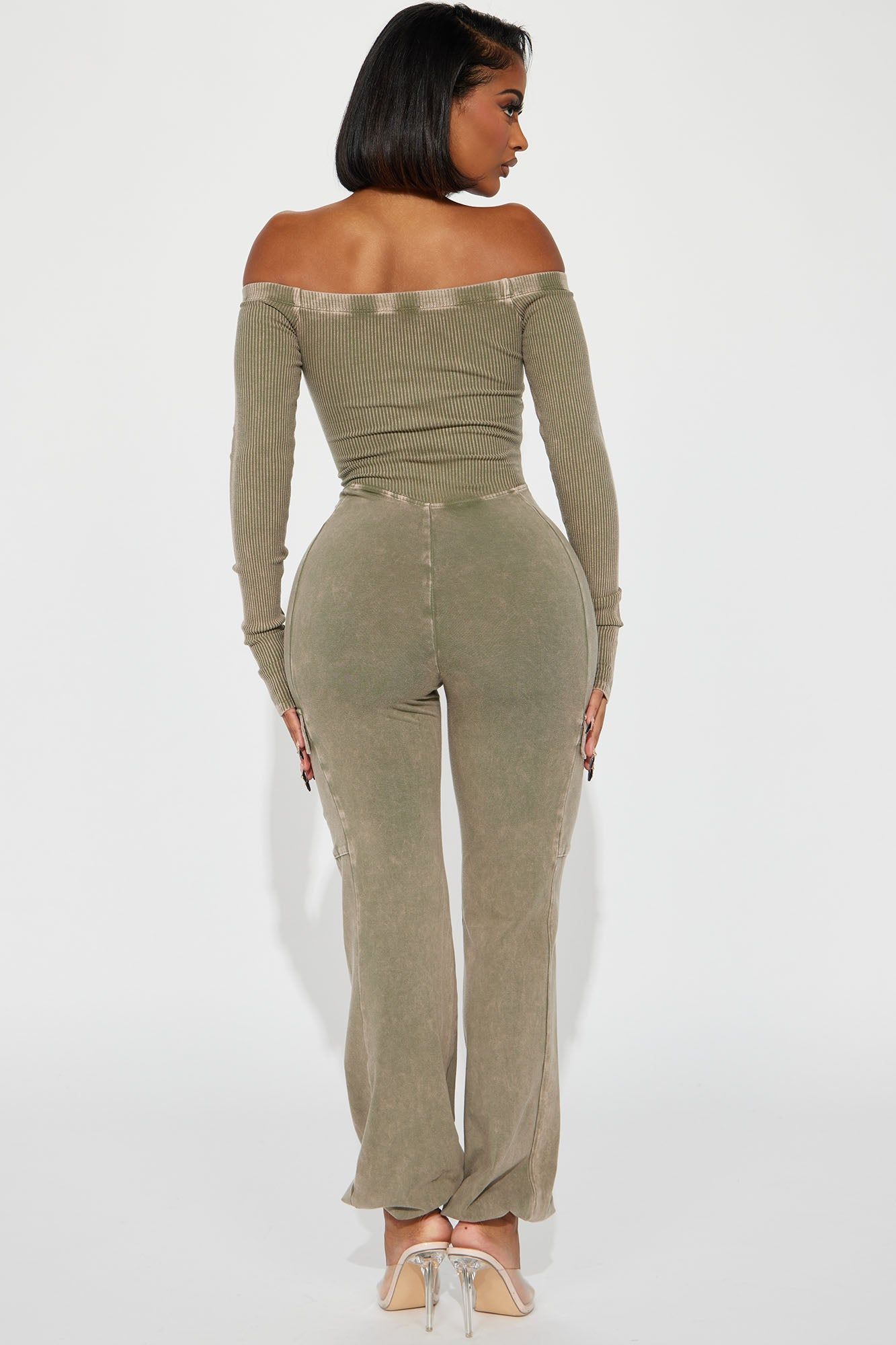 Not An Issue Washed Jumpsuit - Olive sold by Fashion Nova product image thumbnail 3
