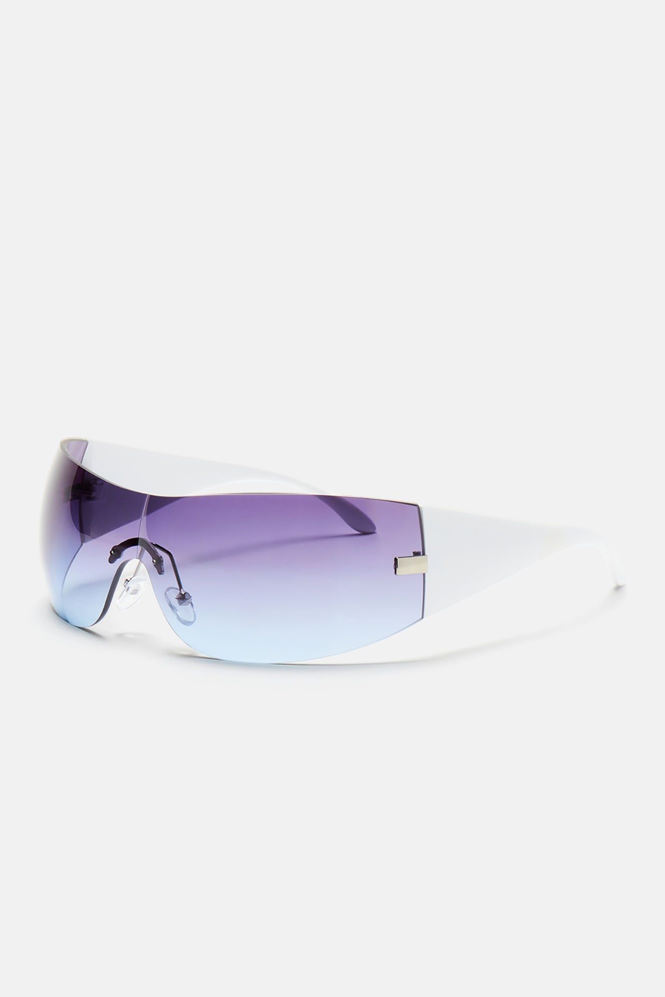 In A Better Place Sunglasses - White/Blue sold by Fashion Nova product image thumbnail 3