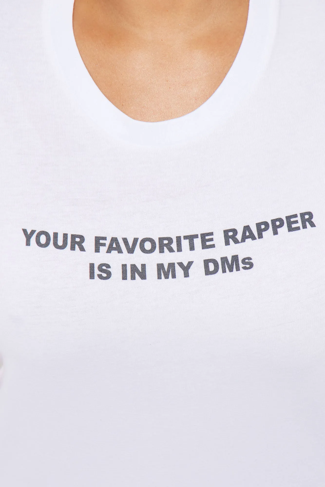 In My DMs Oversized Tee - White sold by Fashion Nova product image thumbnail 3