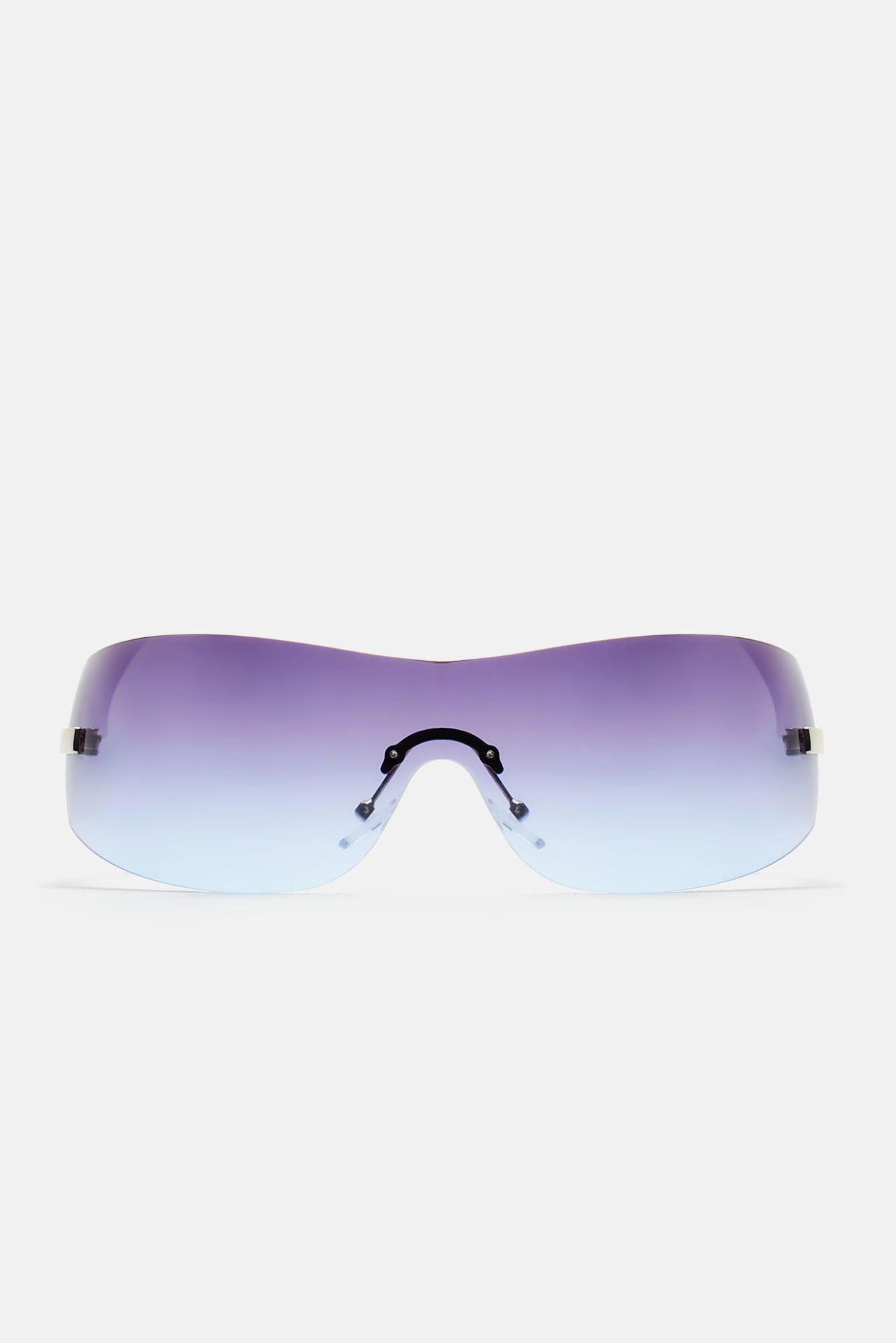 In A Better Place Sunglasses - White/Blue sold by Fashion Nova product image thumbnail 2