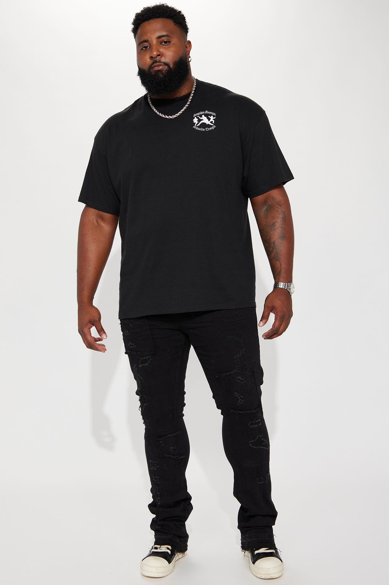 Square It Out Stacked Skinny Flare Jeans - Black sold by Fashion Nova product image thumbnail 2