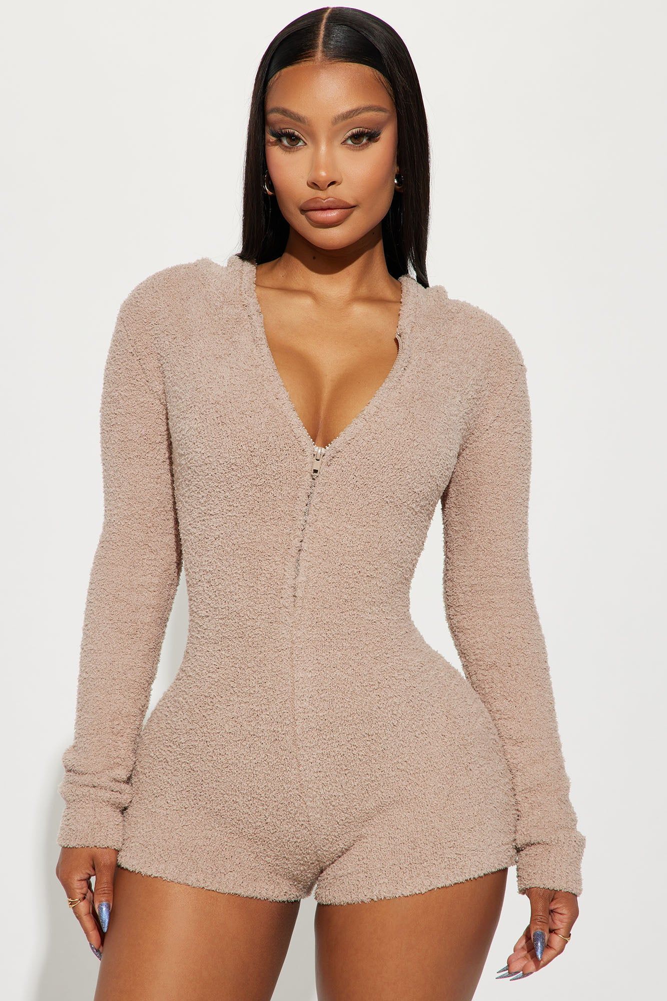Cozy Era Romper - Taupe sold by Fashion Nova product image thumbnail 2