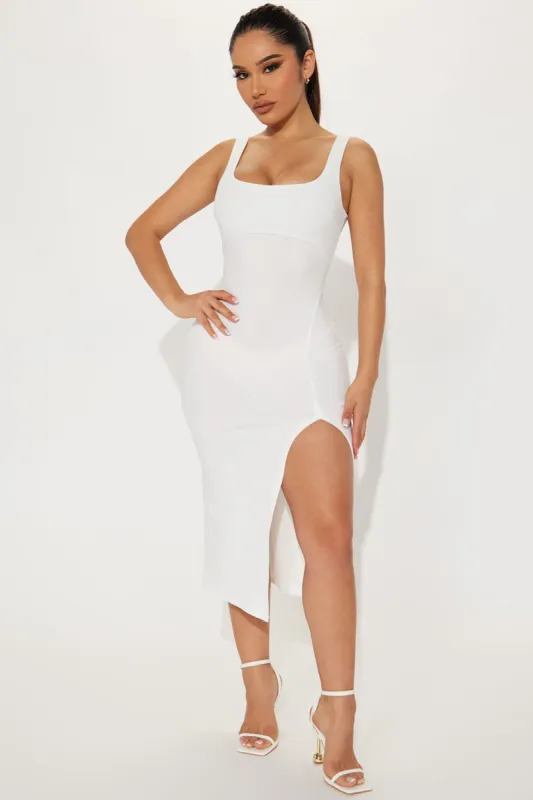Yacht Ready Midi Dress - White sold by Fashion Nova