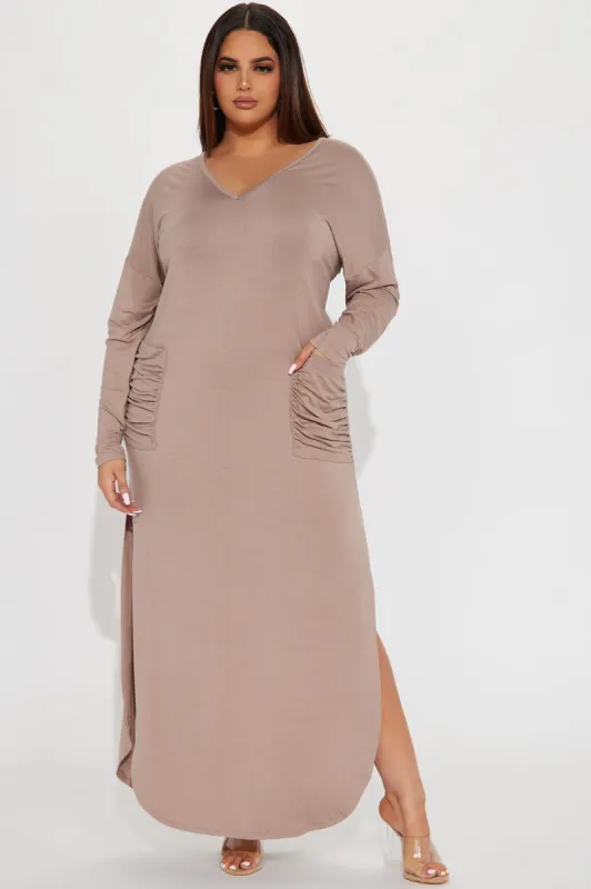 Rayne Maxi Dress - Mocha sold by Fashion Nova