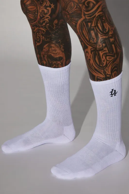 LA Crew Socks - White sold by Fashion Nova