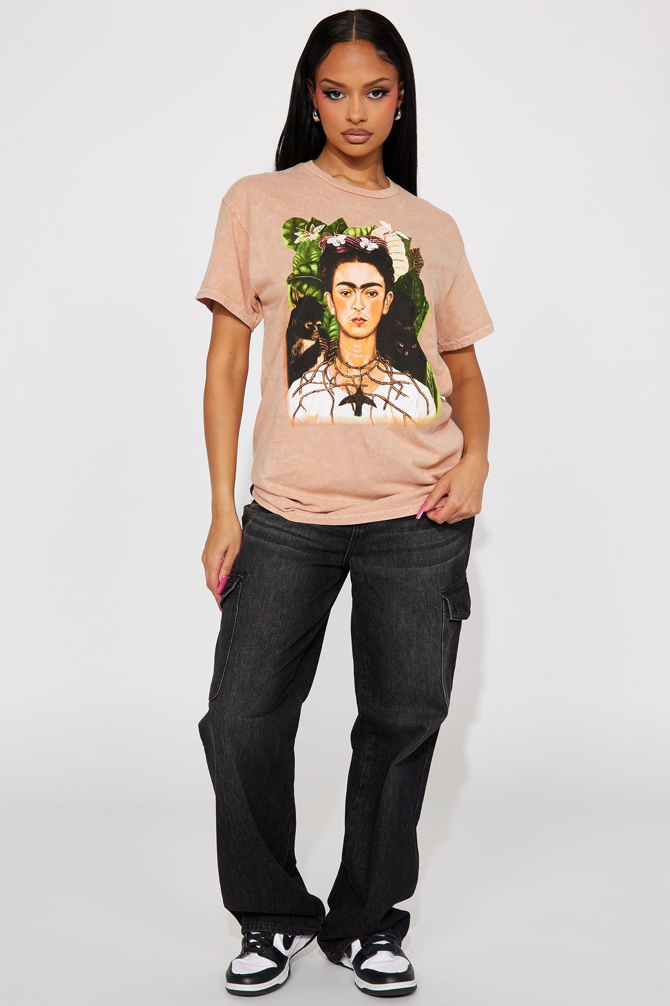 Frida Kahlo Tropical Jungle Graphic Tee - Khaki sold by Fashion Nova product image thumbnail 2