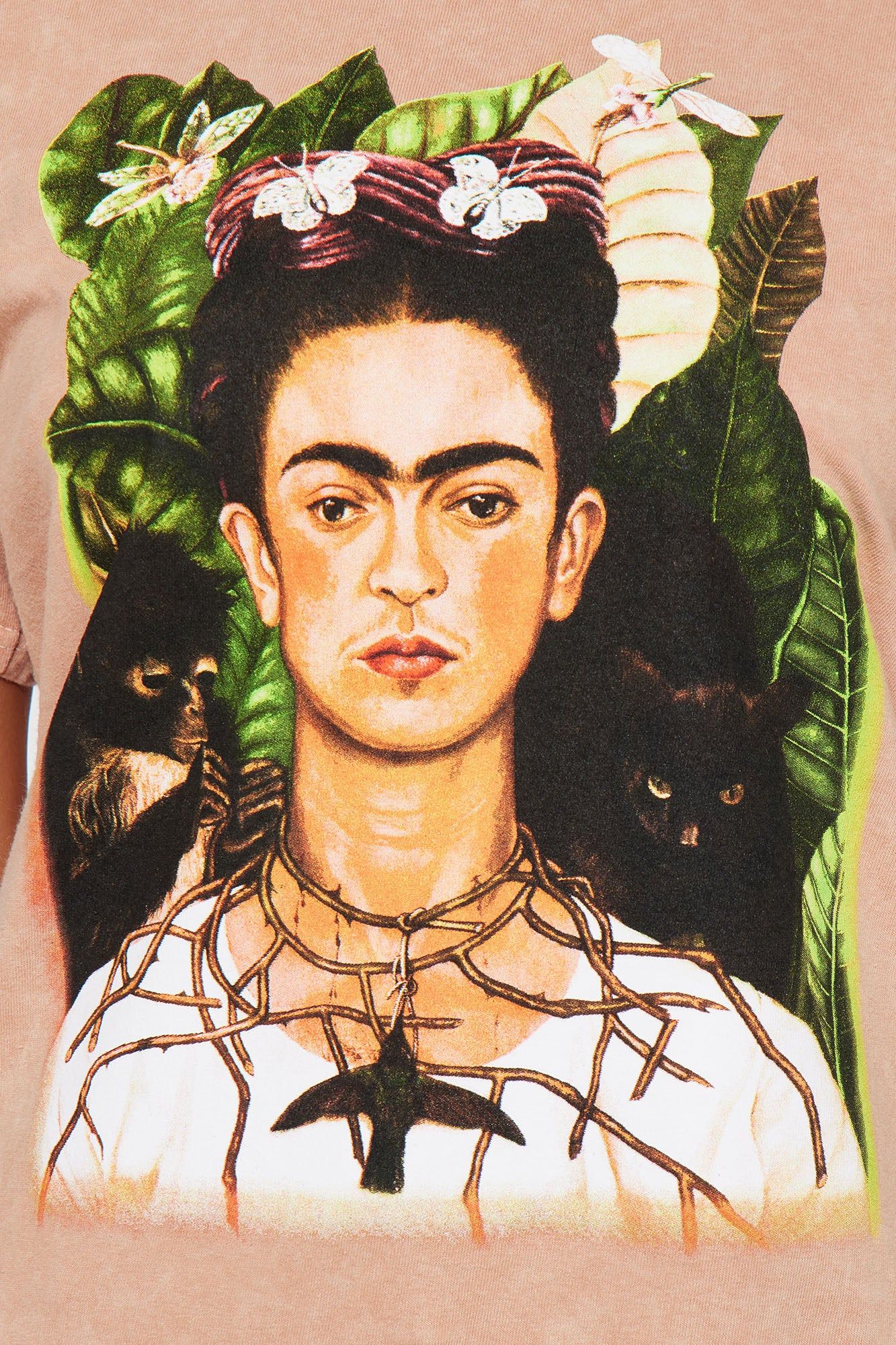 Frida Kahlo Tropical Jungle Graphic Tee - Khaki sold by Fashion Nova product image thumbnail 3