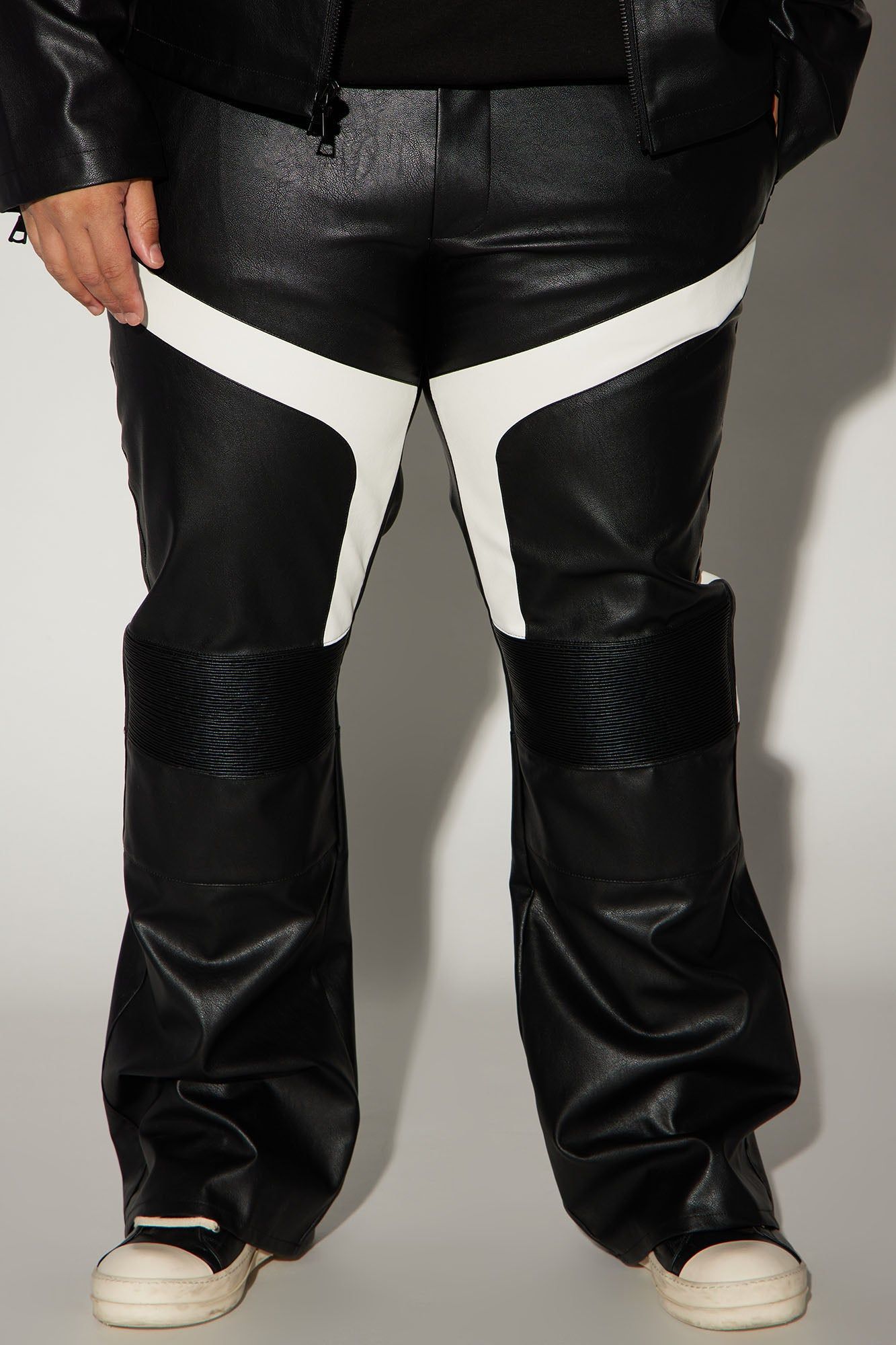 Dakota Faux Leather Moto Pants - Black/combo sold by Fashion Nova product image thumbnail 5