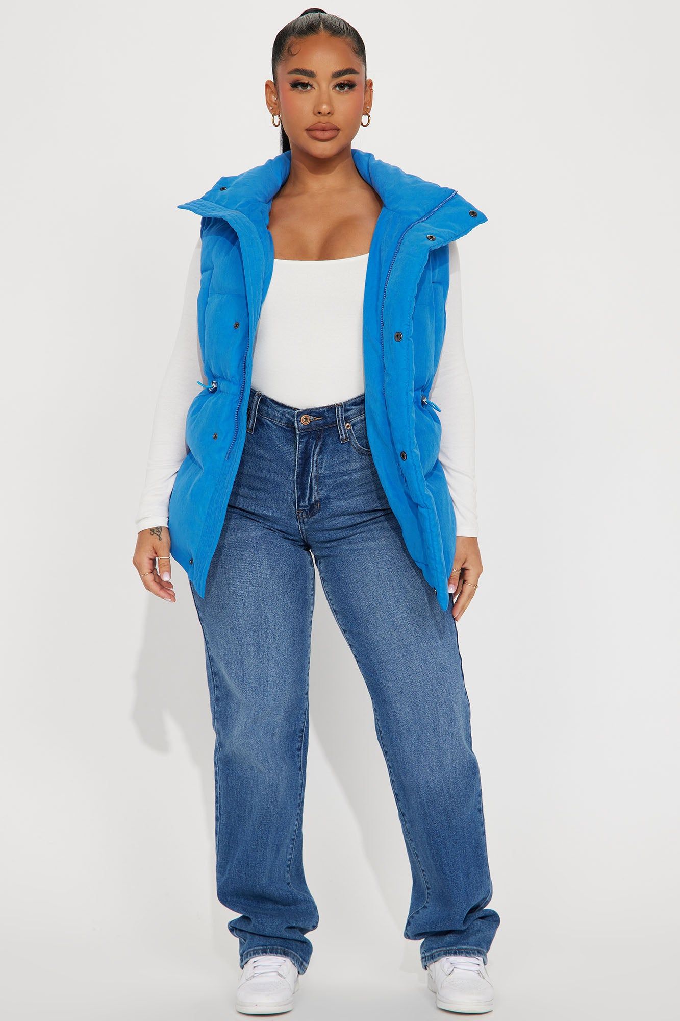 Krystal Puffer Vest - Blue sold by Fashion Nova product image thumbnail 2