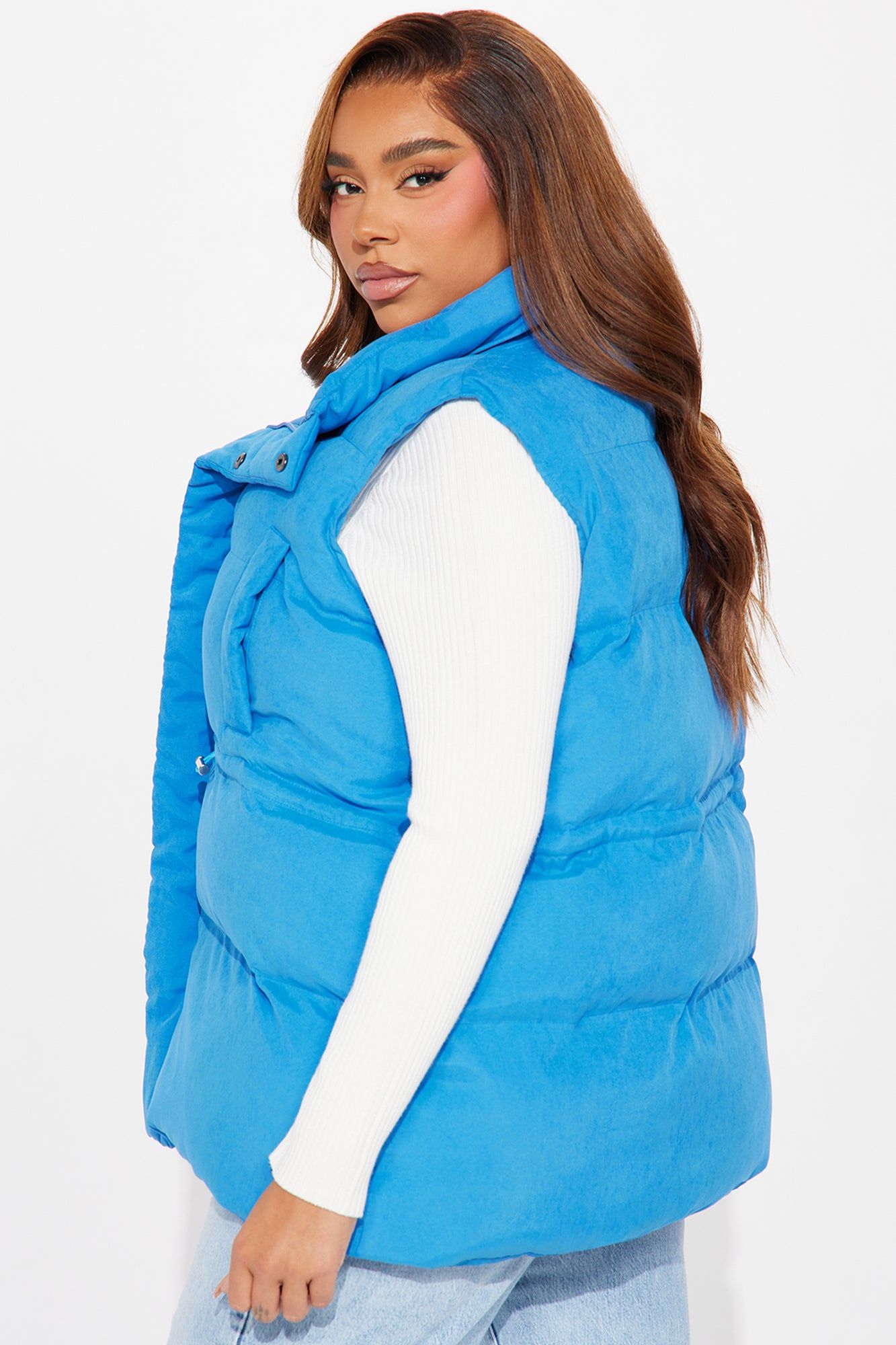 Krystal Puffer Vest - Blue sold by Fashion Nova product image thumbnail 6
