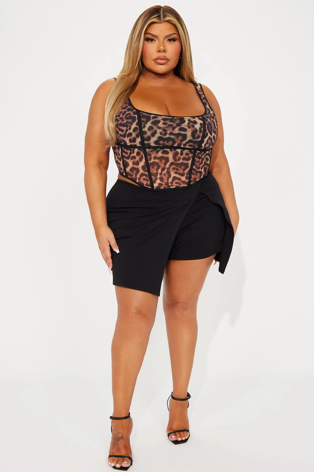 Catch Me Mesh Corset Top - Brown/combo sold by Fashion Nova product image thumbnail 5