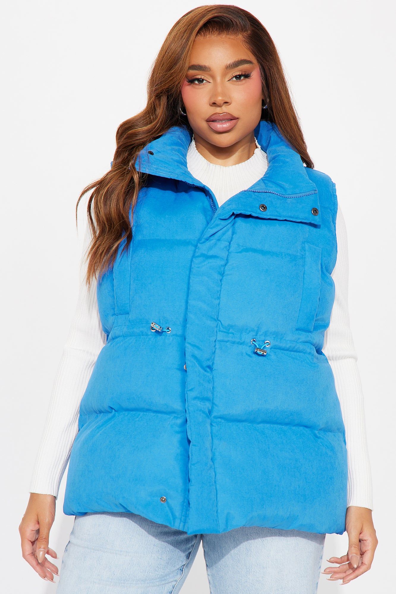 Krystal Puffer Vest - Blue sold by Fashion Nova product image thumbnail 4