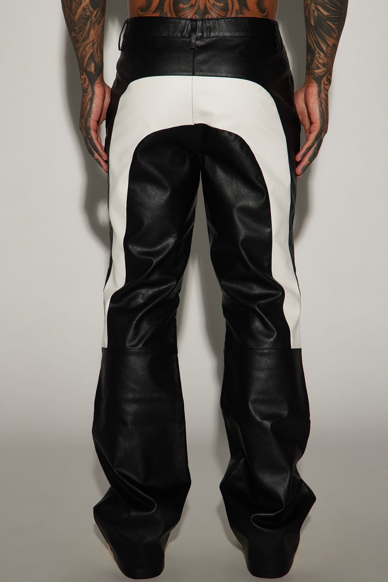 Dakota Faux Leather Moto Pants - Black/combo sold by Fashion Nova product image thumbnail 4