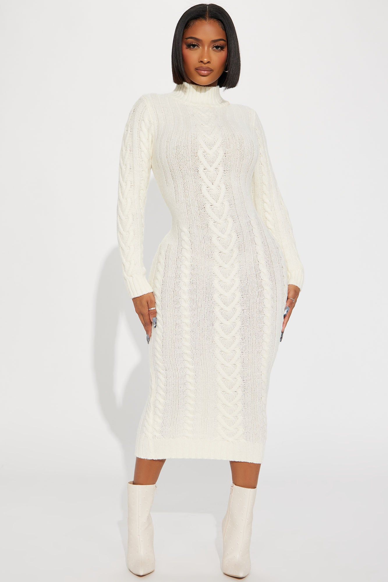 Lisa Sweater Maxi Dress - Cream sold by Fashion Nova