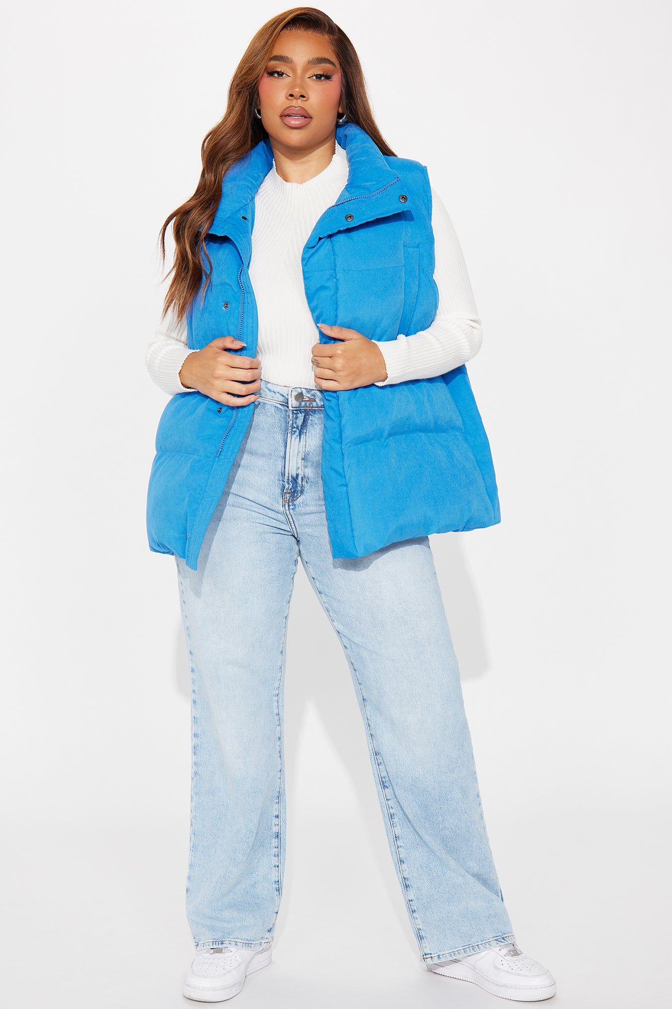 Krystal Puffer Vest - Blue sold by Fashion Nova product image thumbnail 5
