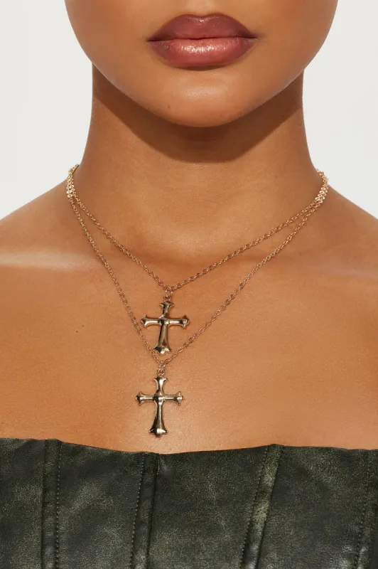 The Power Of Prayer Necklace - Gold sold by Fashion Nova