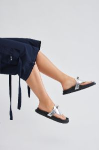 All Time Favorite Flat Sandals - Silver sold by Fashion Nova