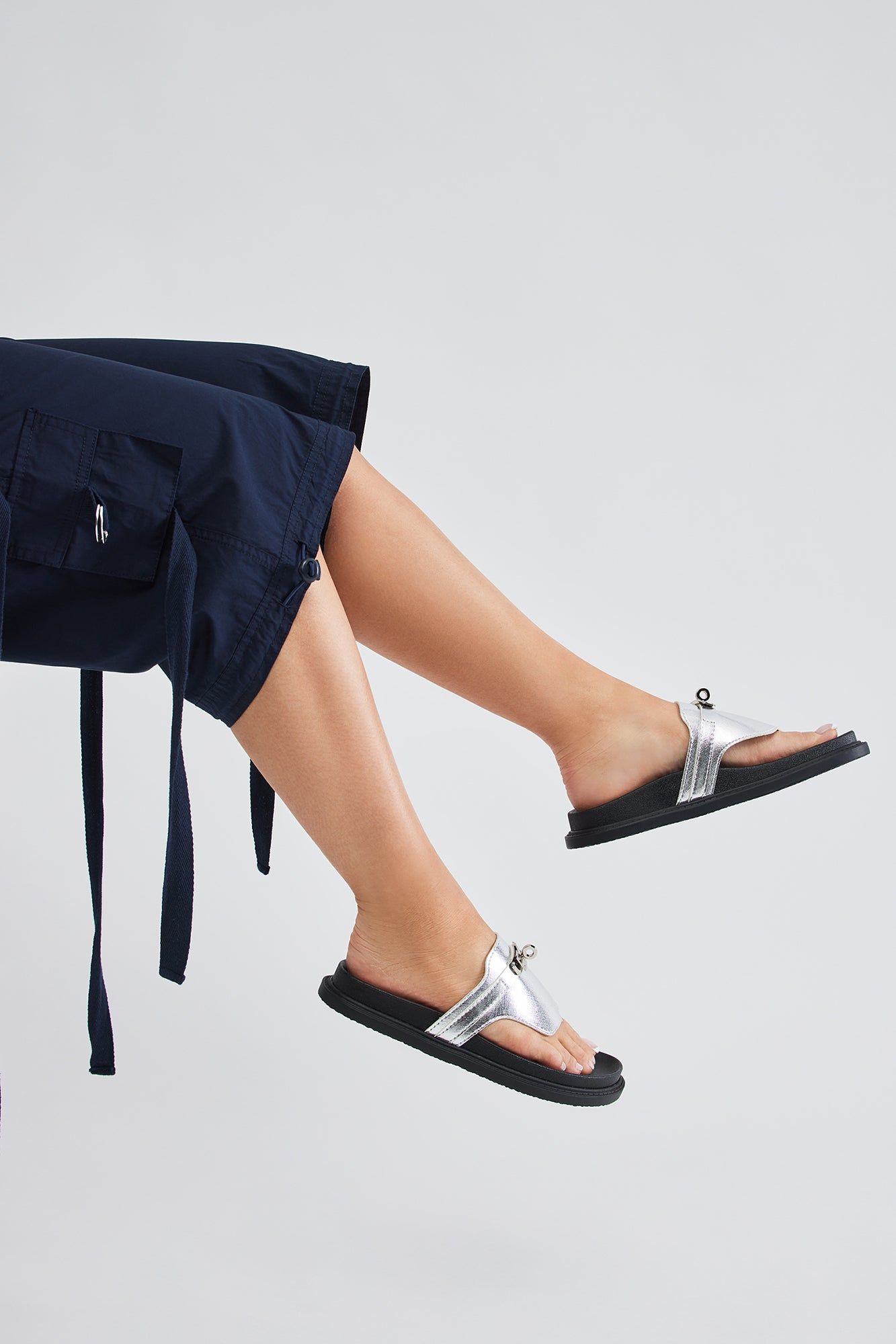 All Time Favorite Flat Sandals - Silver sold by Fashion Nova product image thumbnail 4