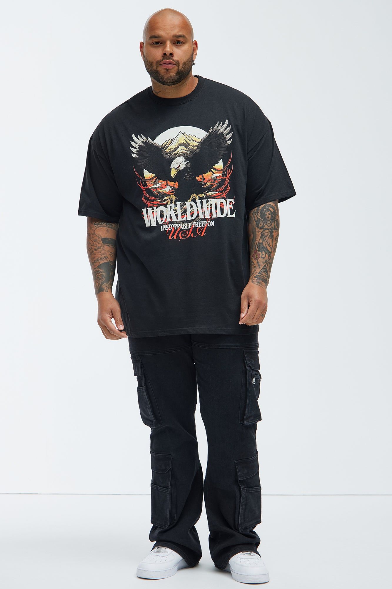 Worldwide Unstoppable Freedom USA Short Sleeve Tee - Black sold by Fashion Nova product image thumbnail 4