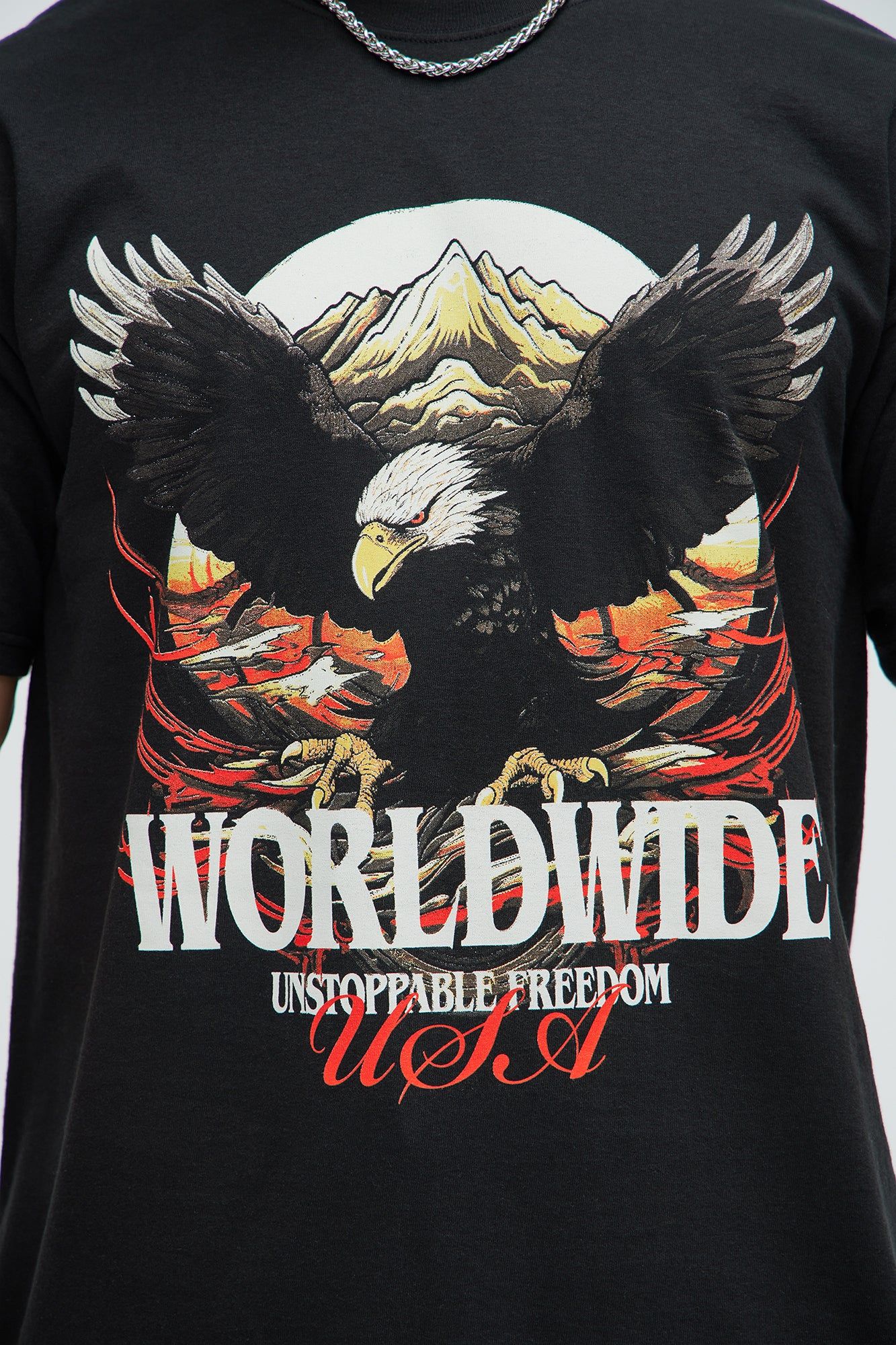 Worldwide Unstoppable Freedom USA Short Sleeve Tee - Black sold by Fashion Nova product image thumbnail 2