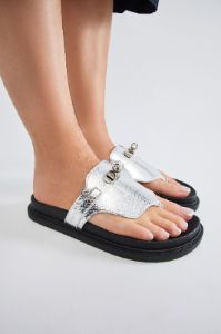 All Time Favorite Flat Sandals - Silver sold by Fashion Nova