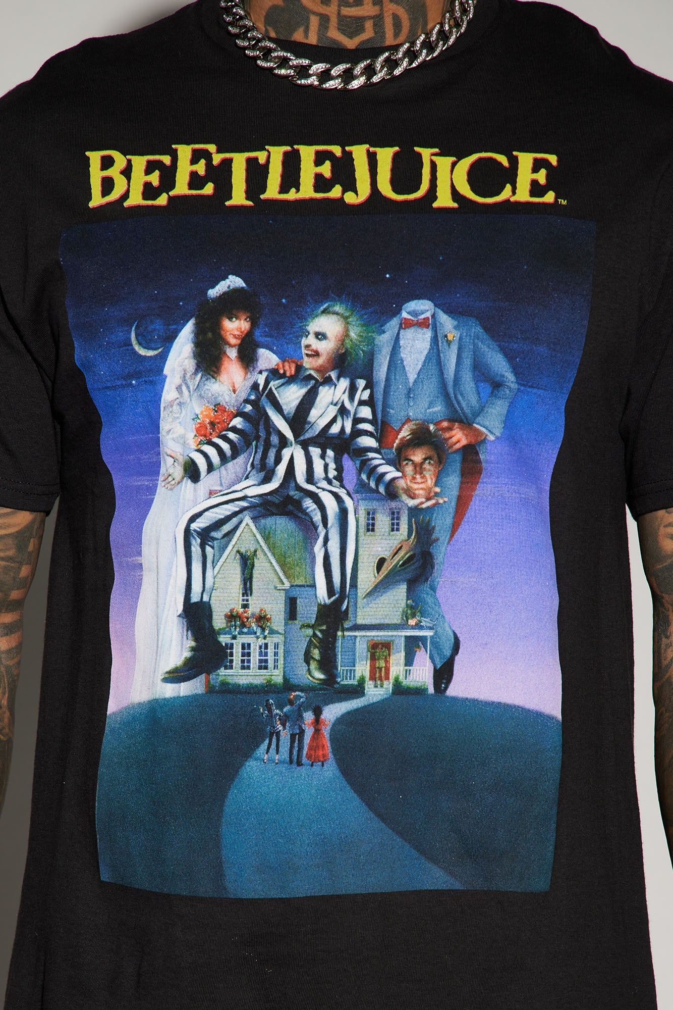 Beetlejuice Cover Short Sleeve Tee - Black sold by Fashion Nova product image thumbnail 3