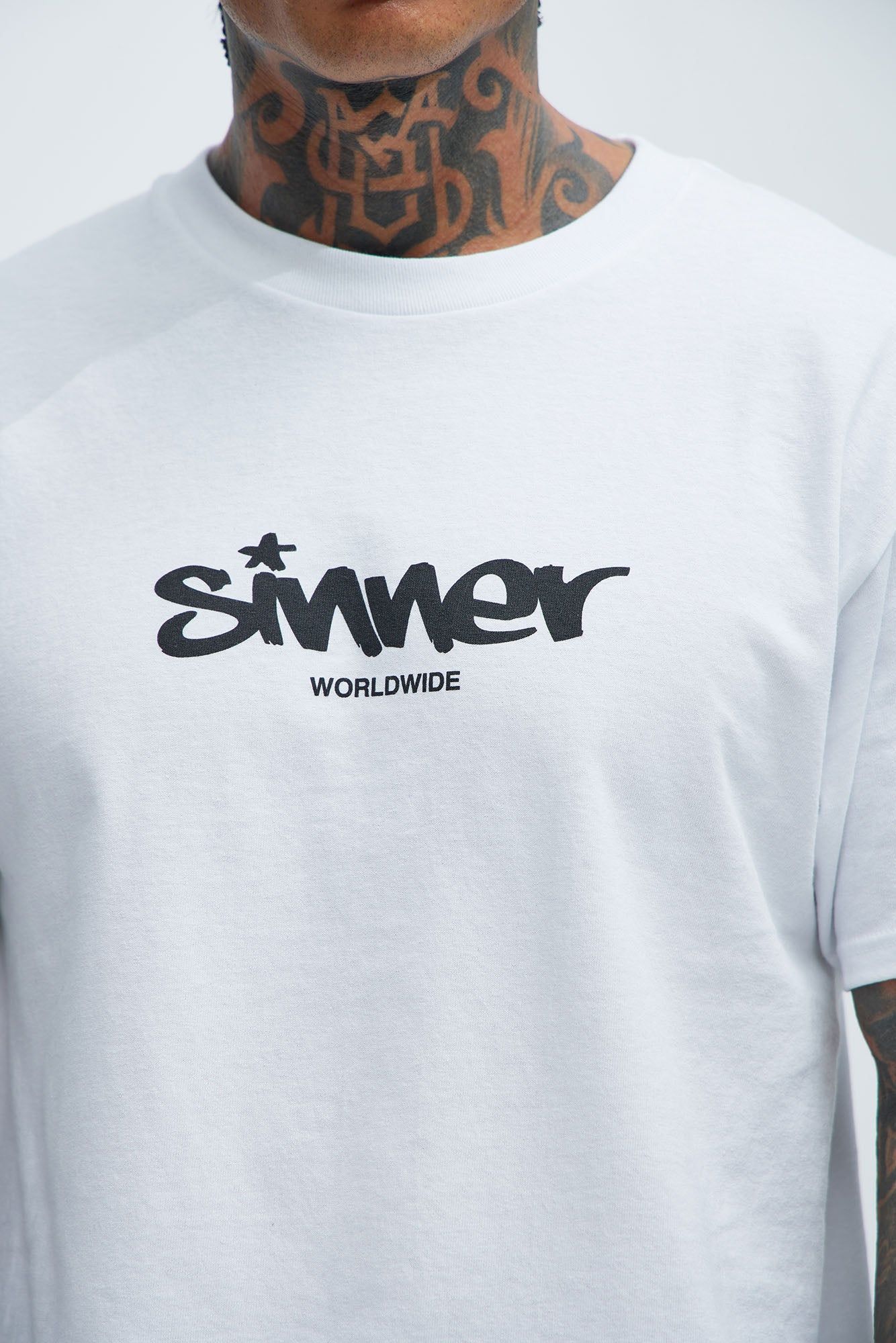 Big City Sinner Short Sleeve Tee - White sold by Fashion Nova product image thumbnail 3