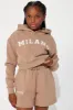 Mini Milano Sweatshort Set - Mocha sold by Fashion Nova