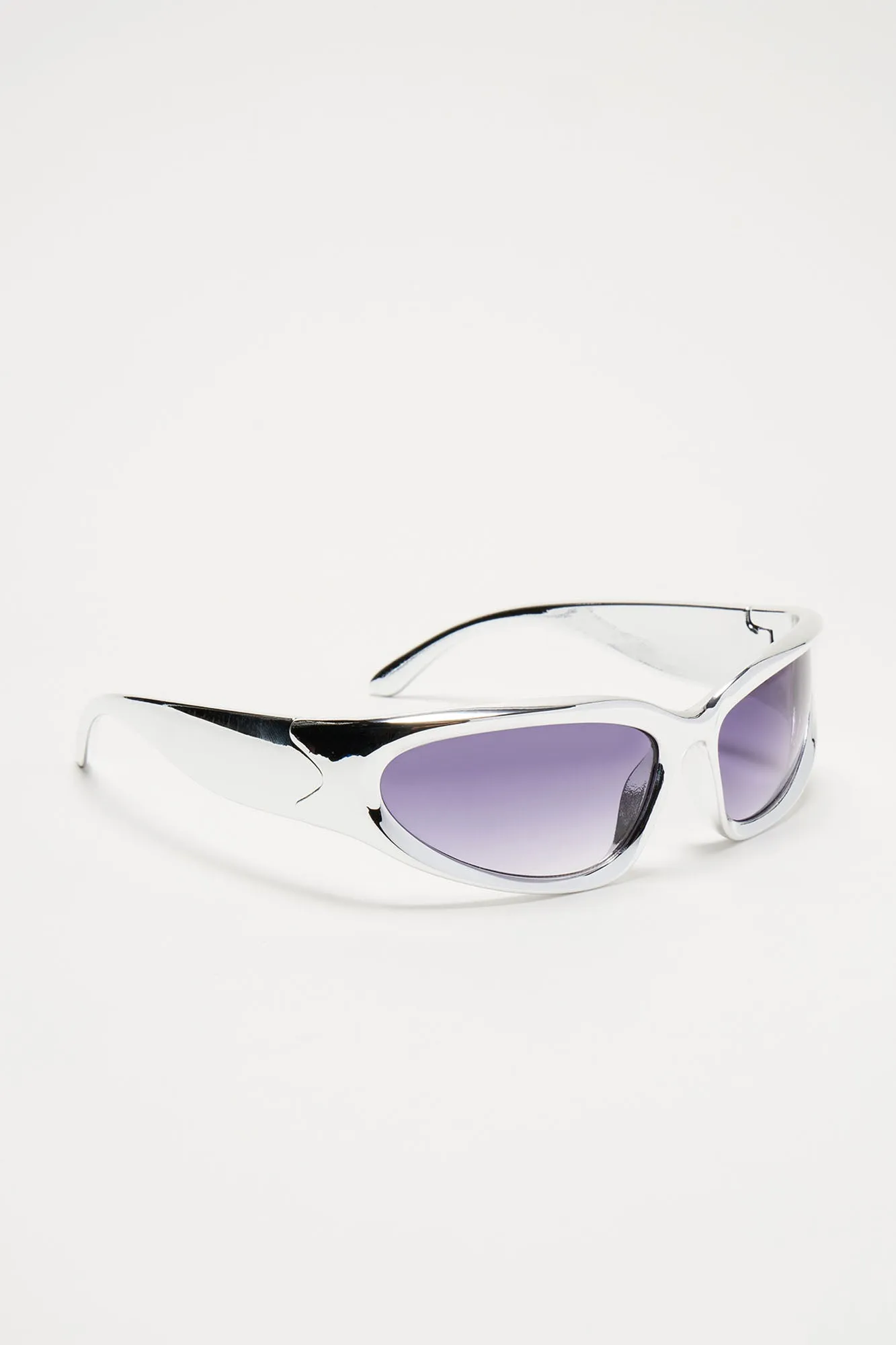 Space Surfer Sunglasses - Silver/Smoke sold by Fashion Nova product image thumbnail 3