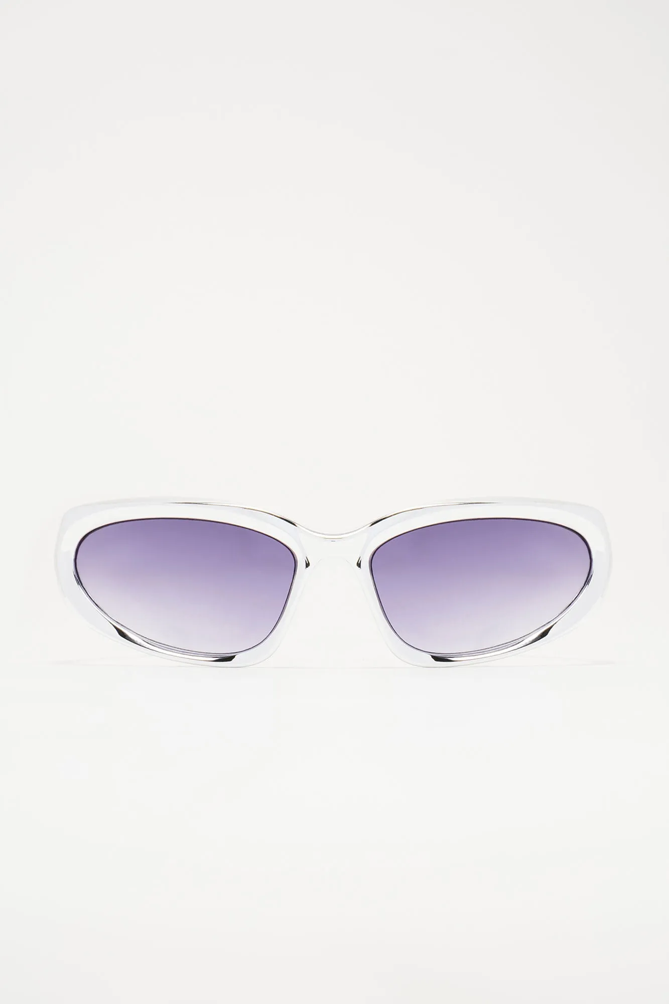 Space Surfer Sunglasses - Silver/Smoke sold by Fashion Nova product image thumbnail 4