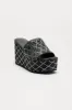 Connie Embellished Wedges - Black sold by Fashion Nova