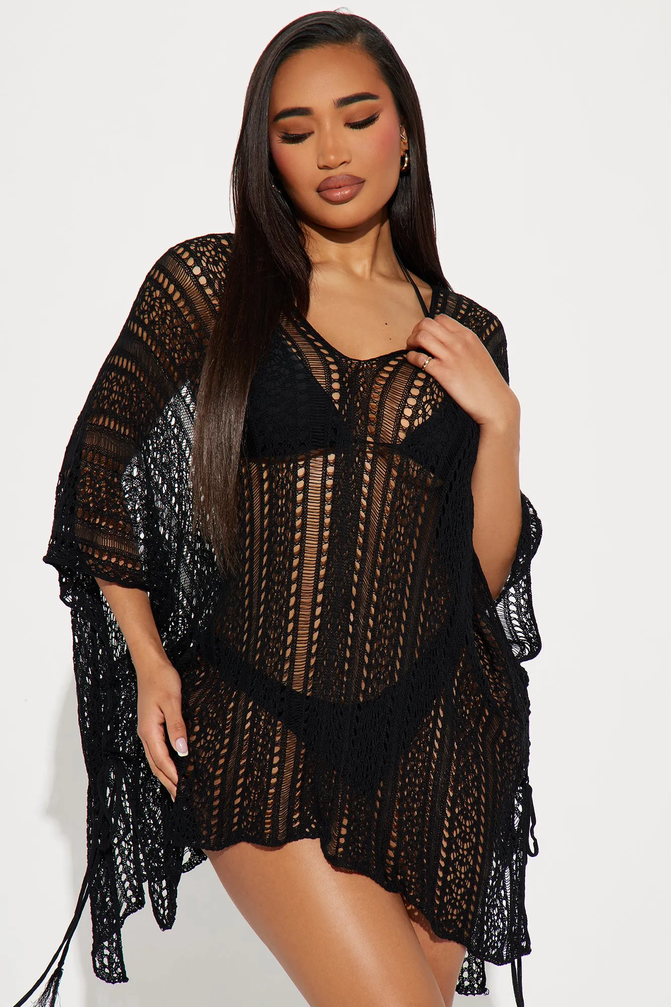 Althea Swim Cover Up - Black sold by Fashion Nova