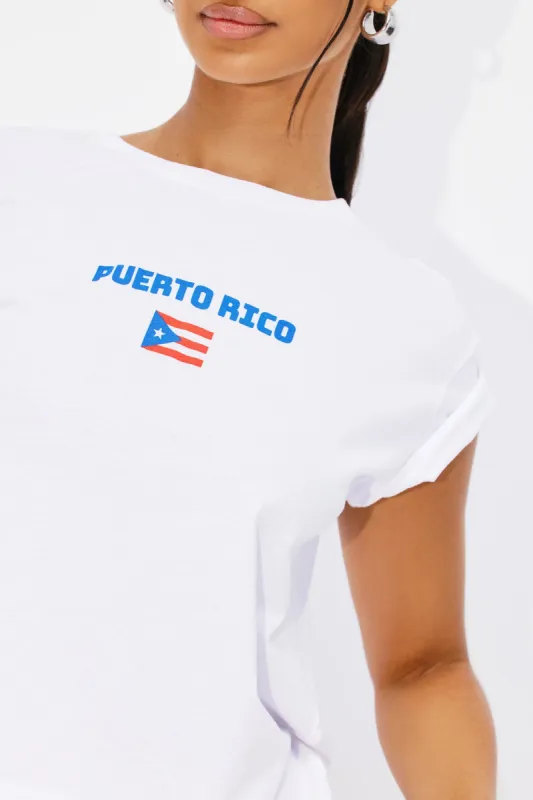 Team Puerto Rico Tee - White sold by Fashion Nova