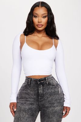 Brielle Bolero Top - White sold by Fashion Nova