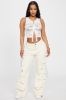 Elliana Cargo Pant - Ivory sold by Fashion Nova