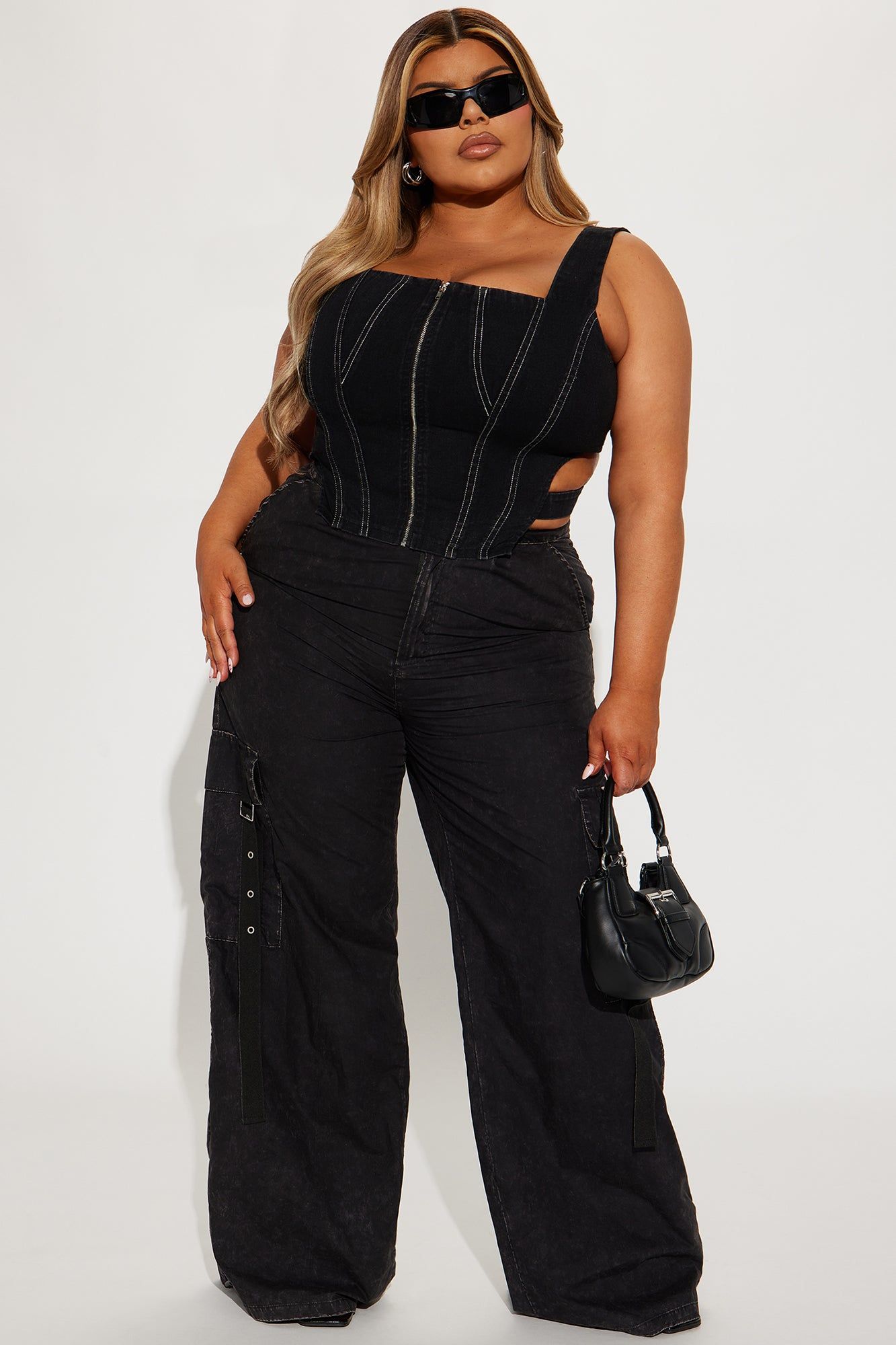 Keep That Energy Denim Corset Top - Black sold by Fashion Nova product image thumbnail 5
