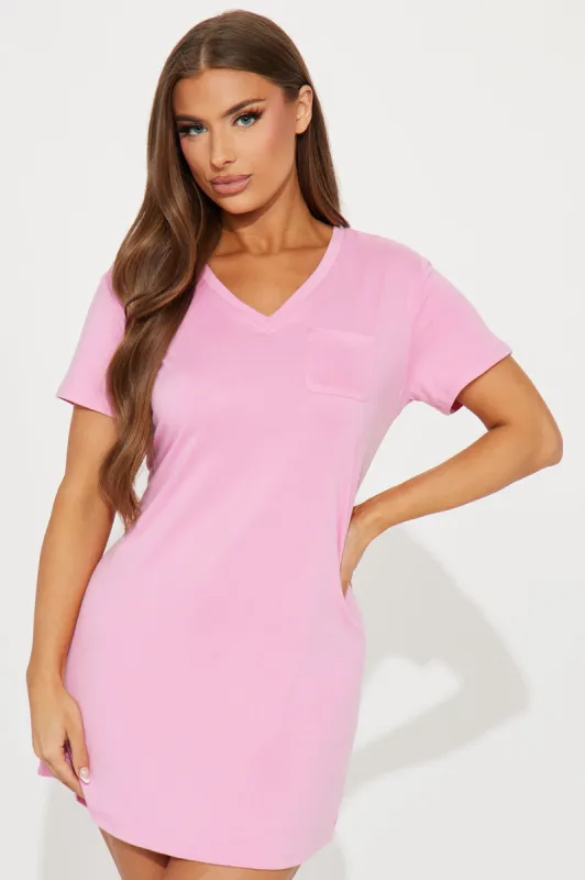 Must Be Dreaming PJ Sleep Shirt - Pink sold by Fashion Nova