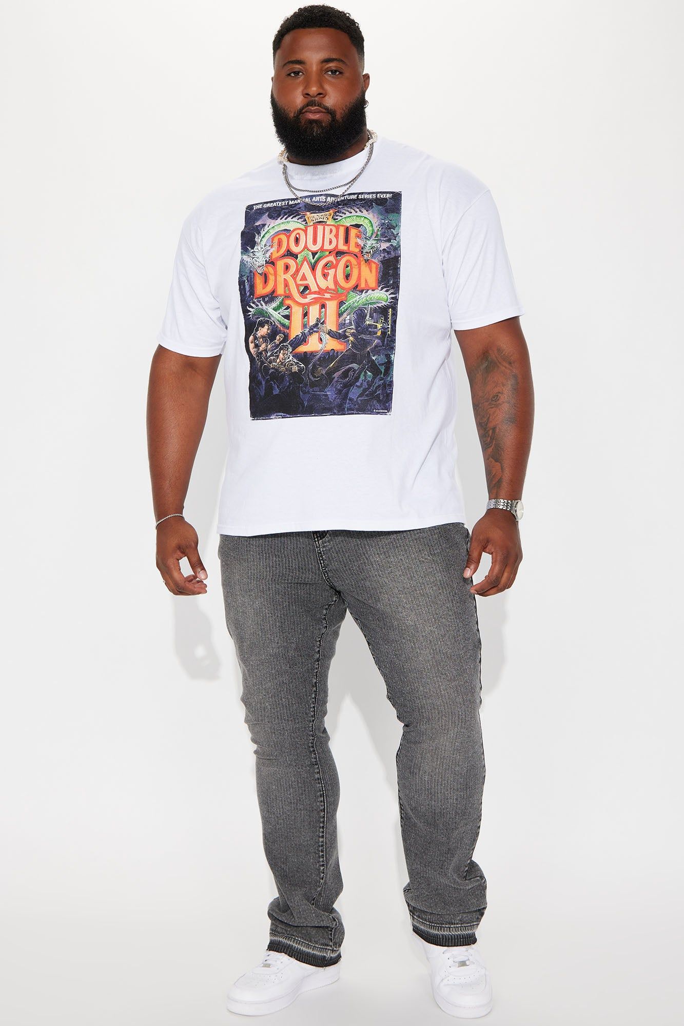 Double Dragon III Short Sleeve Tee - White sold by Fashion Nova product image thumbnail 5