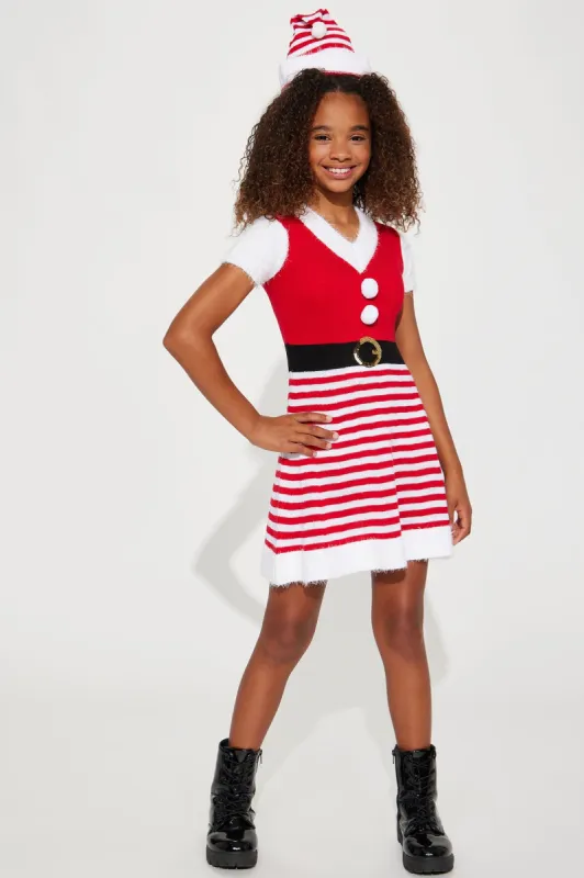 Mini Christmas Santa Skater Dress - Red sold by Fashion Nova