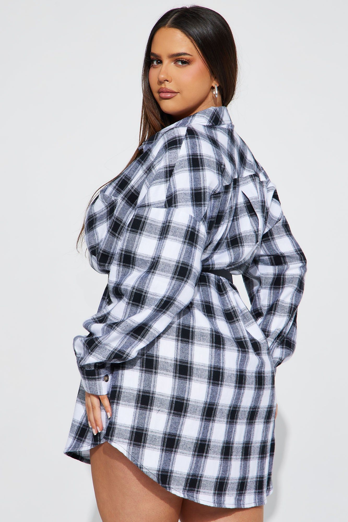 Kennedy Mini Shirt Dress - Black sold by Fashion Nova product image thumbnail 6