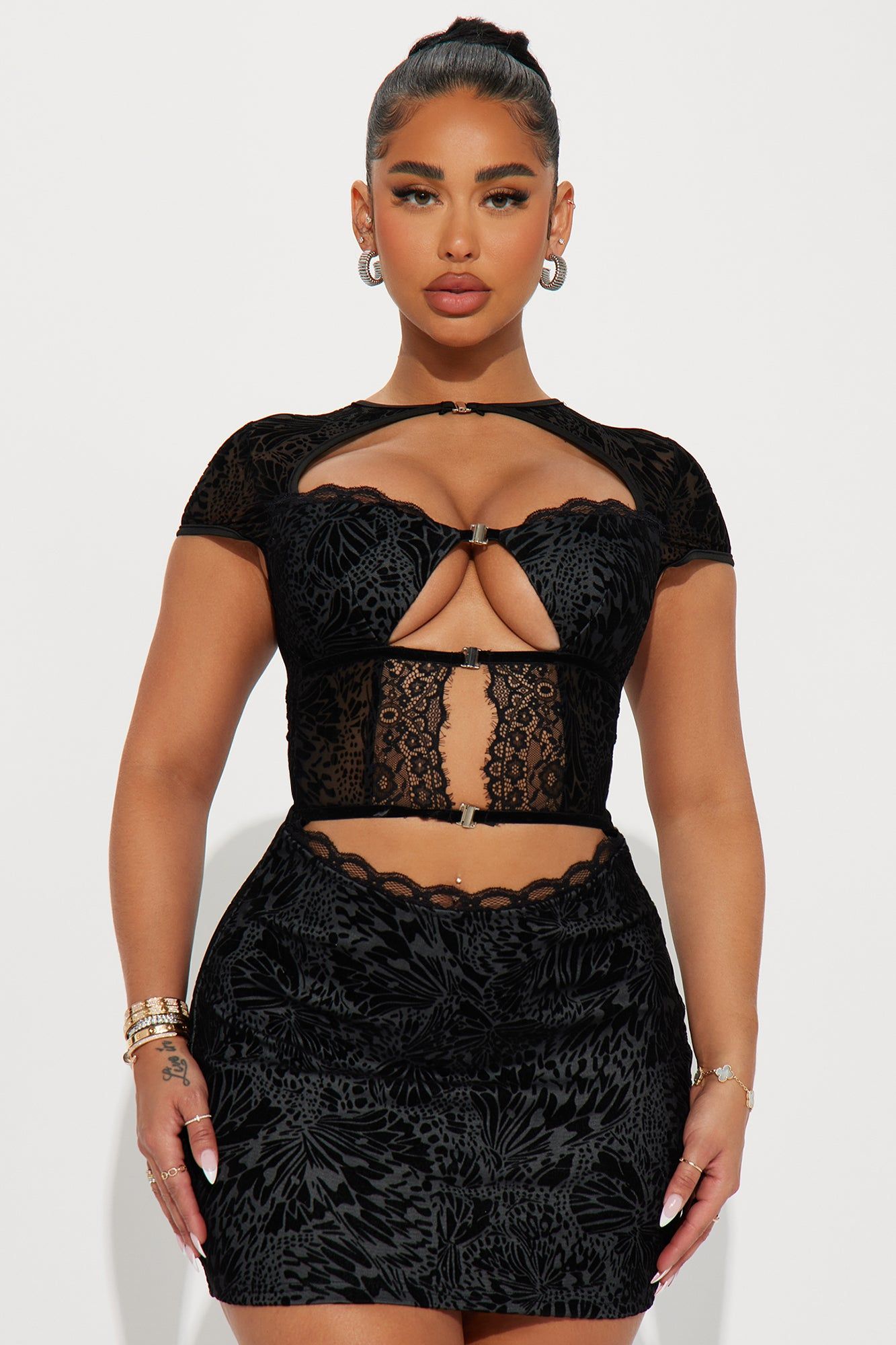 Alexa Mesh Mini Dress - Black sold by Fashion Nova