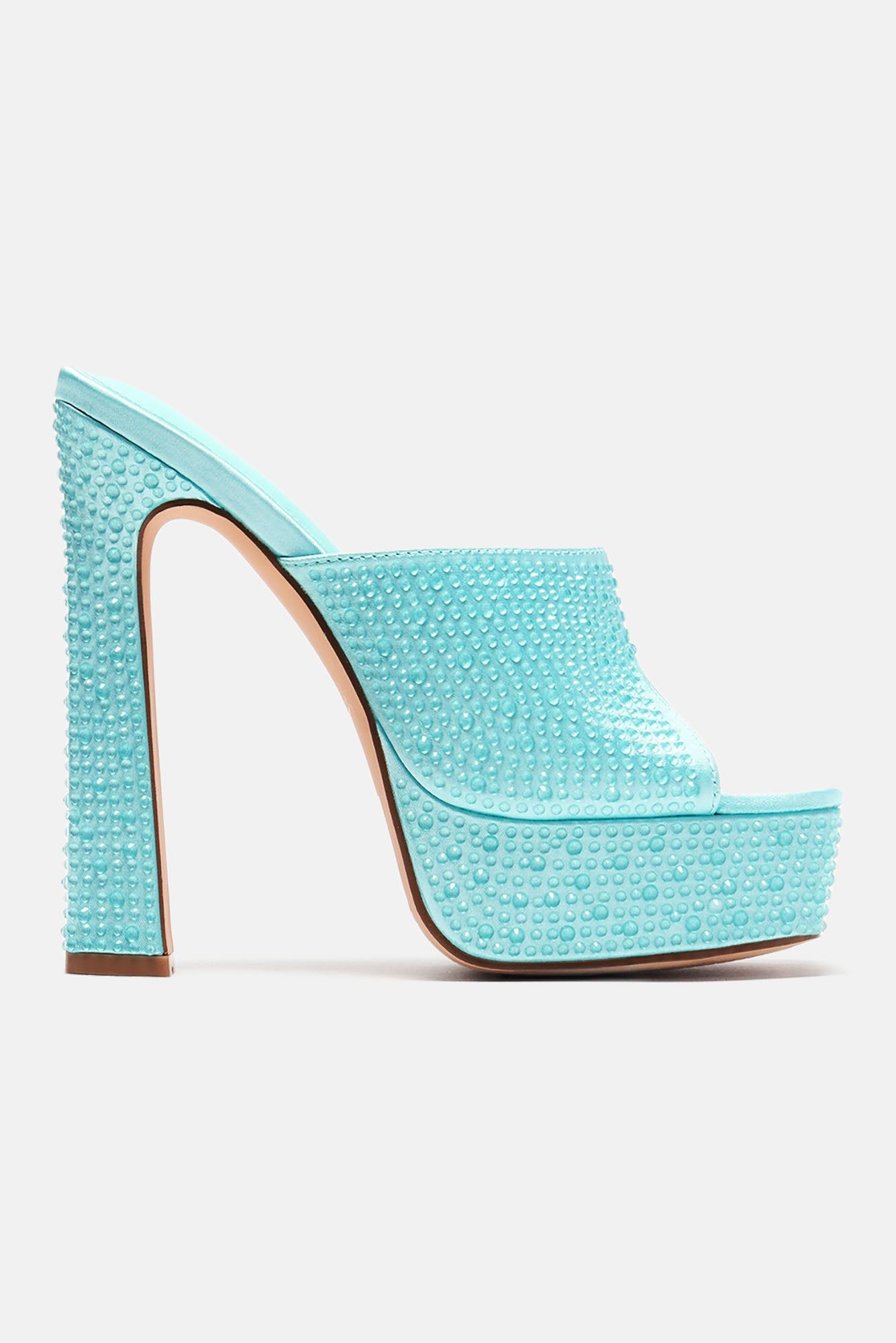 All Eyes On Me Platform Mules - Blue sold by Fashion Nova product image thumbnail 5