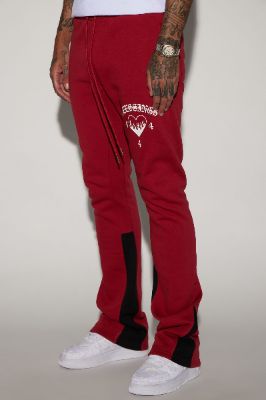 Blessed Love Flared Sweatpants - Red sold by Fashion Nova