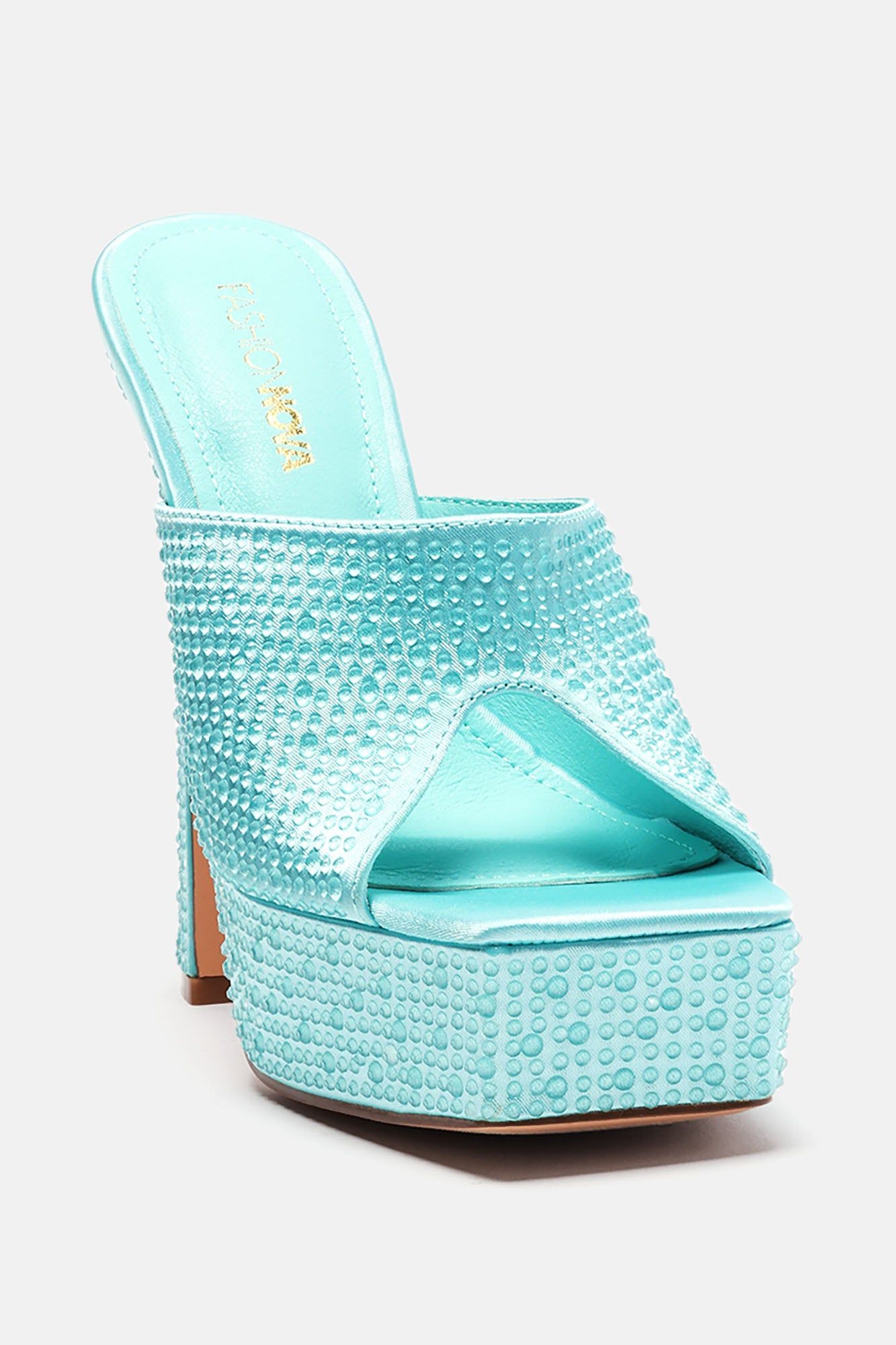All Eyes On Me Platform Mules - Blue sold by Fashion Nova product image thumbnail 2