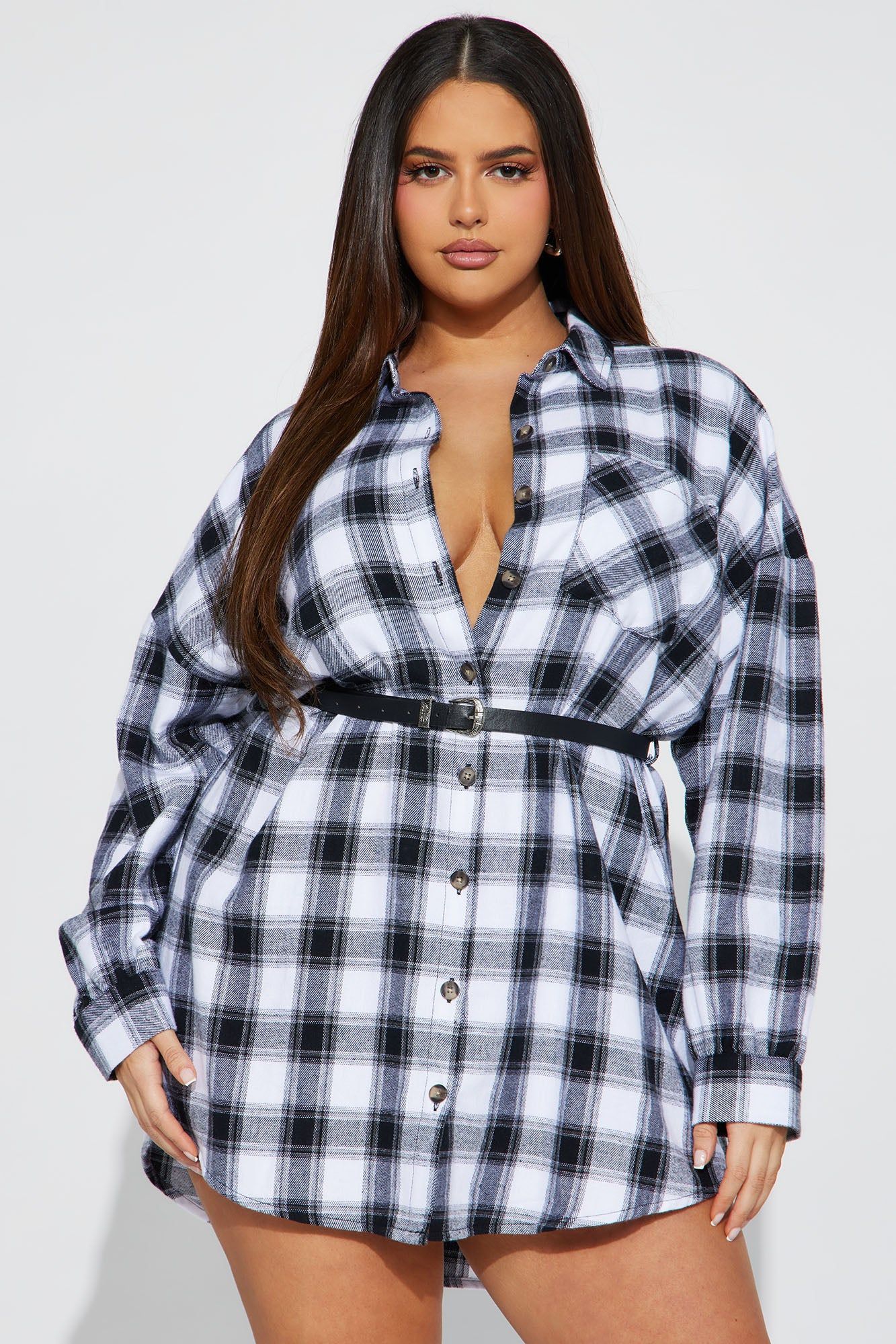 Kennedy Mini Shirt Dress - Black sold by Fashion Nova product image thumbnail 4
