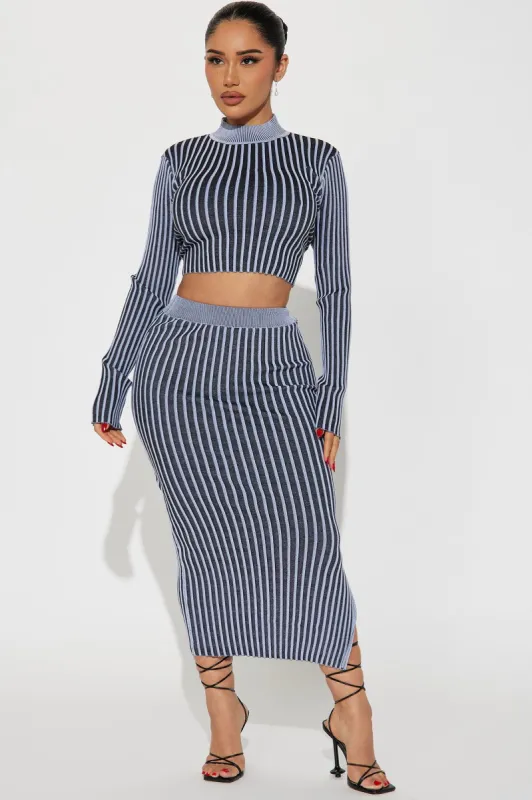 Dream About Me Skirt Sweater Set - Black/Grey sold by Fashion Nova