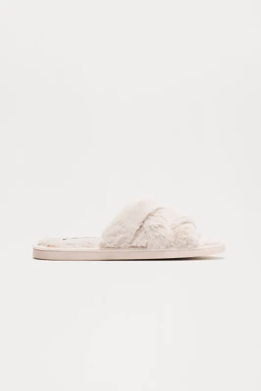 Sweet Dreams Slippers - Ivory sold by Fashion Nova